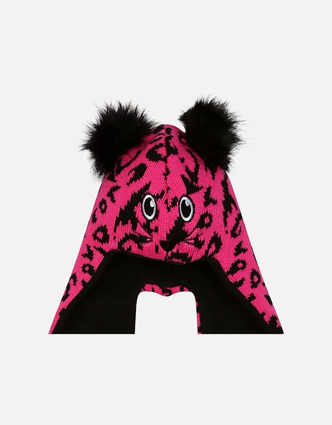Childrens/Kids Snowplay Leopard Print 3 in 1 Hat Scarf
