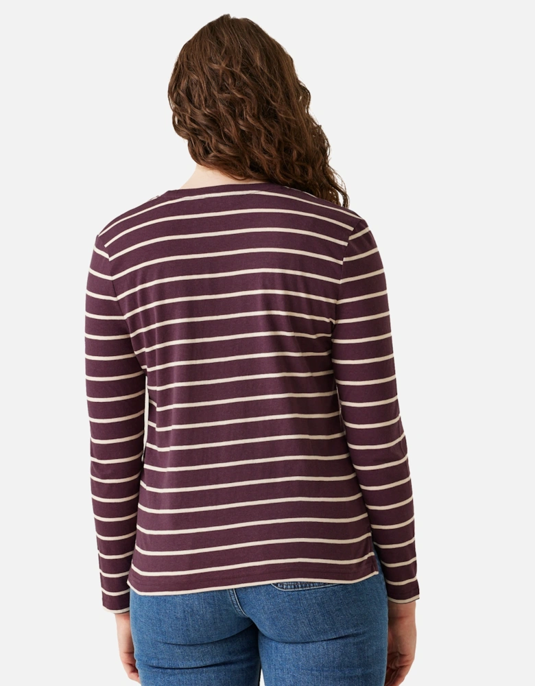 Womens/Ladies Federica II Stripe Long-Sleeved T-Shirt