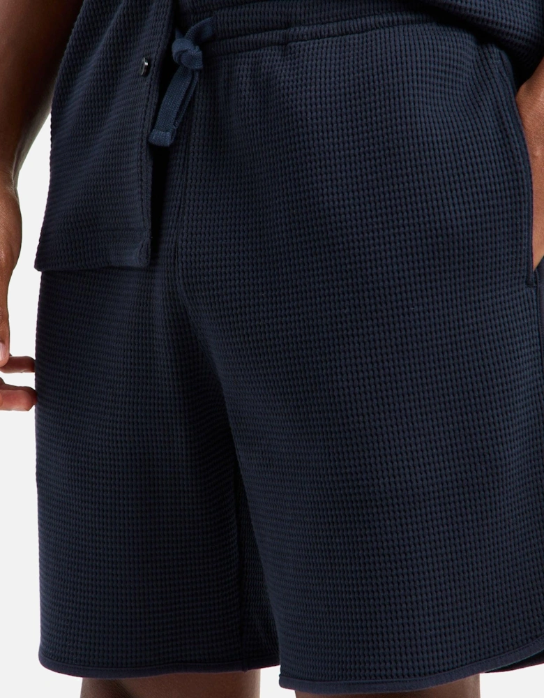 Waffle Jersey Lounge Shorts Navy Blue