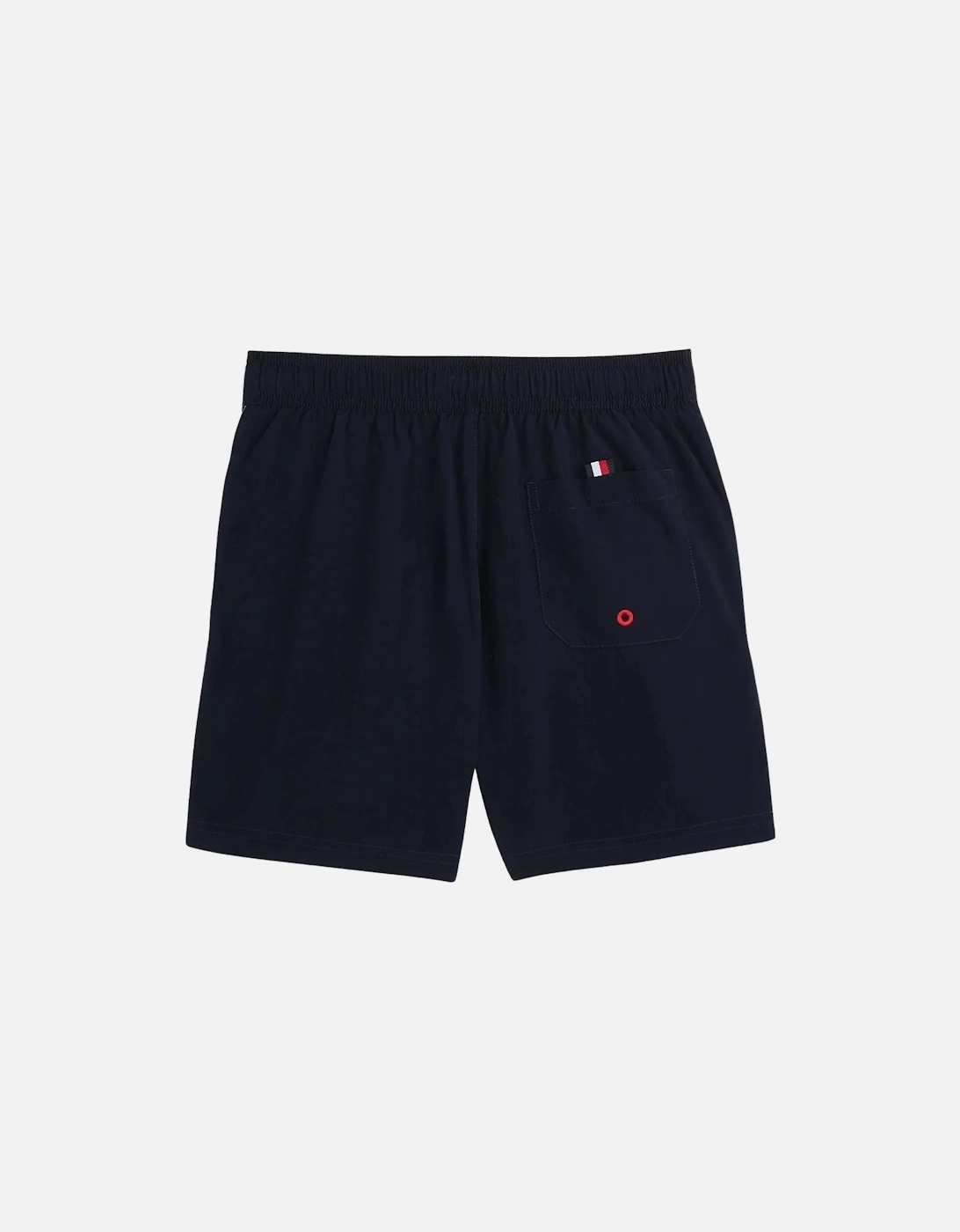 Boys Flag Logo Swim Shorts, Navy Blue
