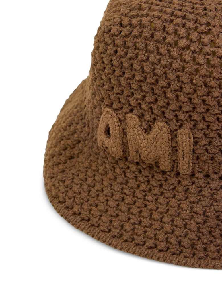 Ami Patch Bucket Hat Brown