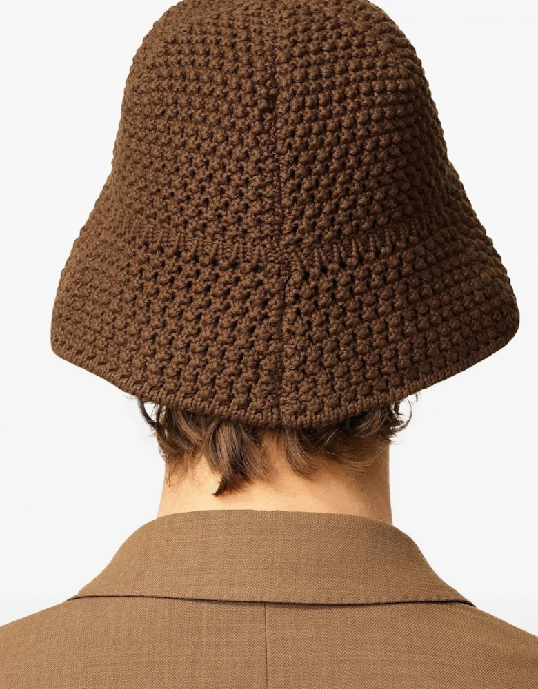 Ami Patch Bucket Hat Brown