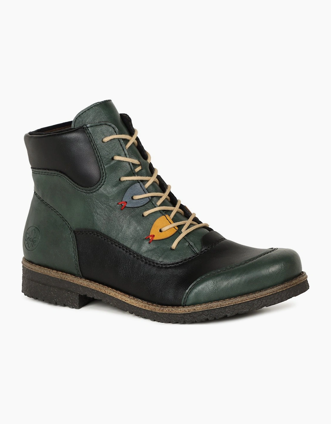 Rieker Women's 'Compass' Lace Up Ankle Boots in Dark Green | Size: 5 - Image 8