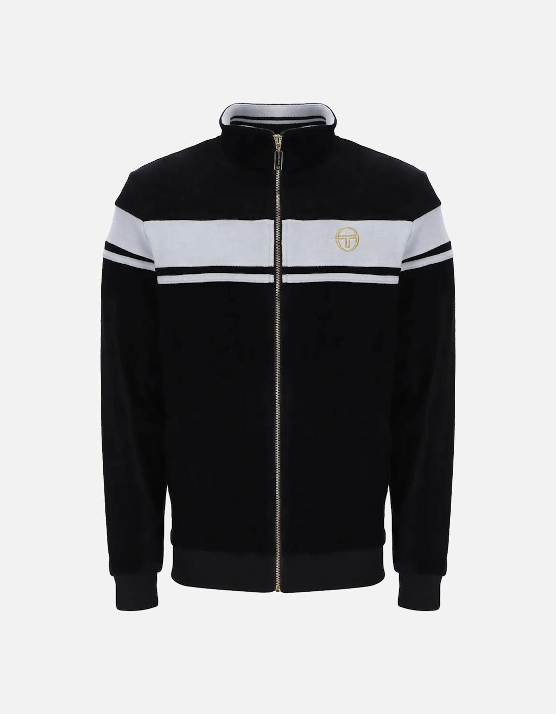 Damarindo Velour Track Top - Black / Grey, 4 of 3