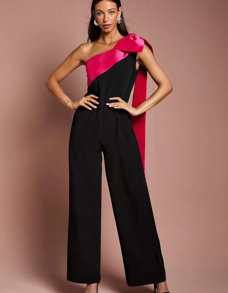 Bow One Shoulder Jumpsuit