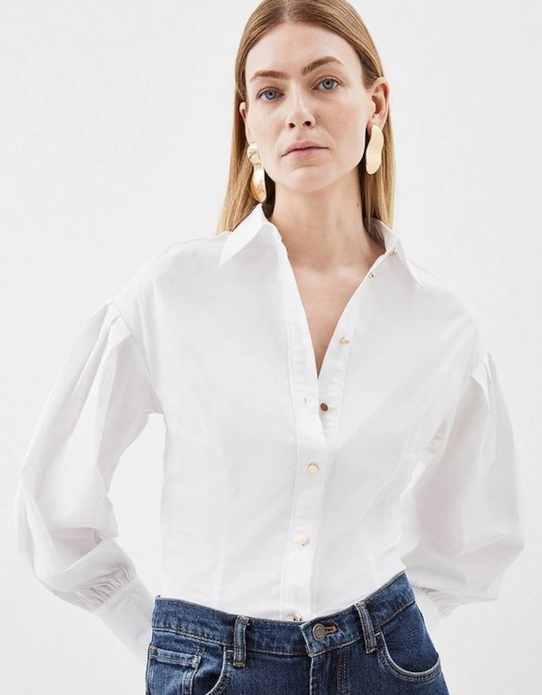 Blouson Sleeved Woven Shirt