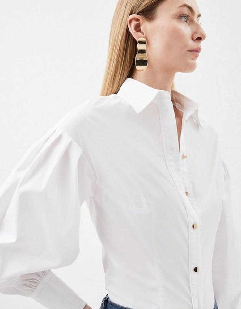 Blouson Sleeved Woven Shirt