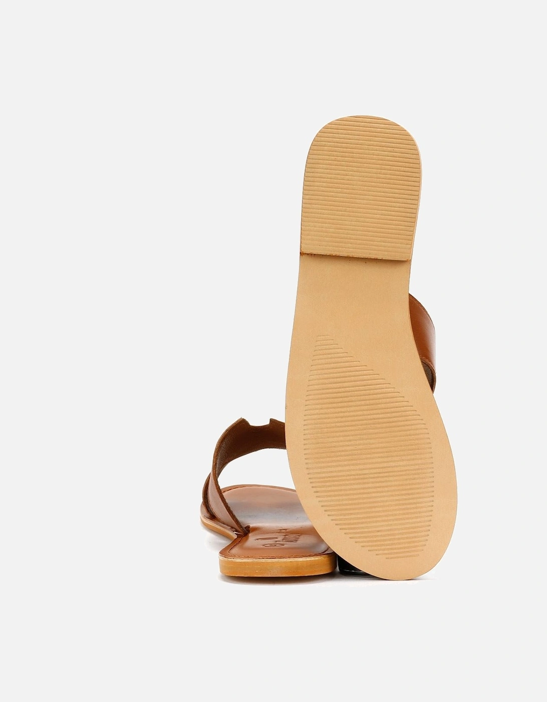 Tower London Cut Out Leather Women's Tan Mules