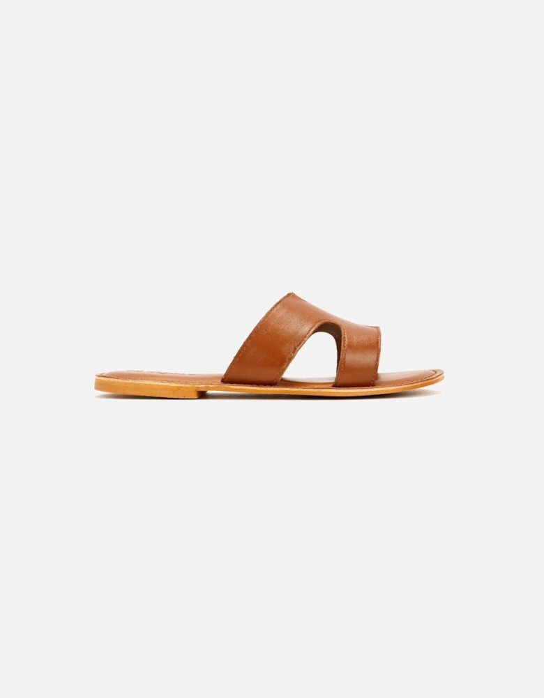 Tower London Cut Out Leather Women's Tan Mules