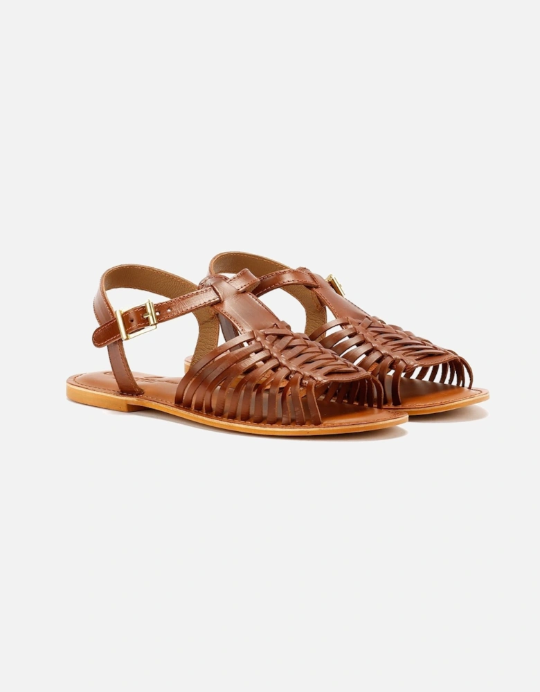 Tower London Hurache Leather Women's Tan Sandals