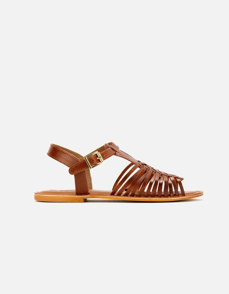 Tower London Hurache Leather Women's Tan Sandals
