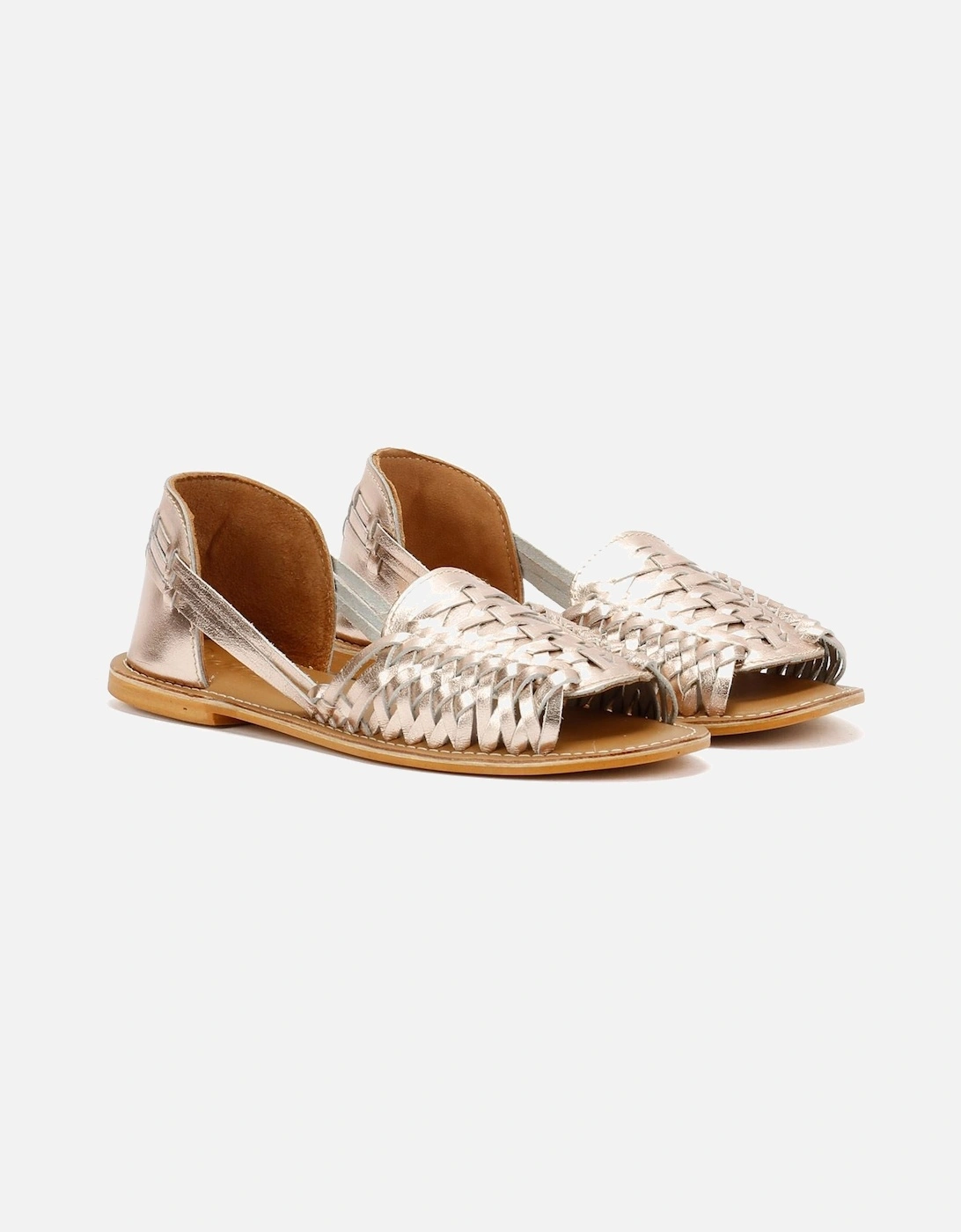 Tower London Hurache Women's Gold Metallic Sandals, 9 of 8