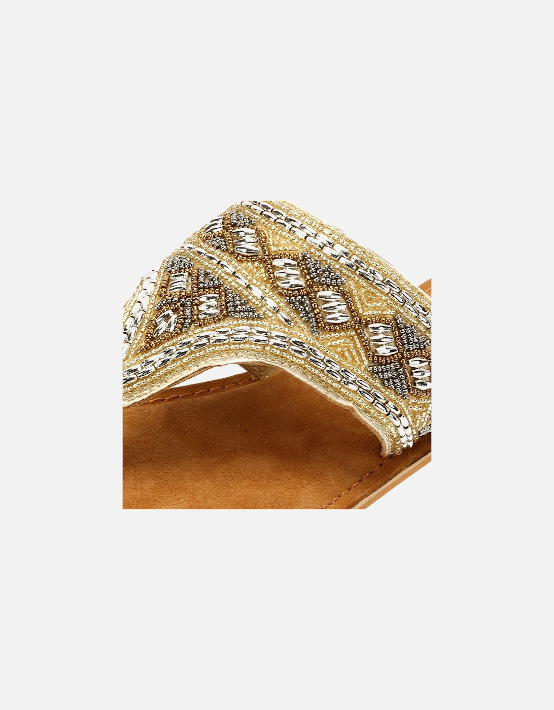 Tower London Wide Vamp Toepost Women's Gold Sandals