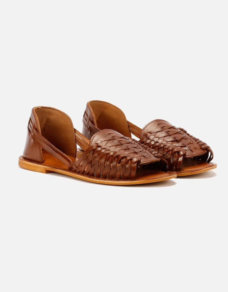 Tower London Hurache Leather Women's Tan Sandals