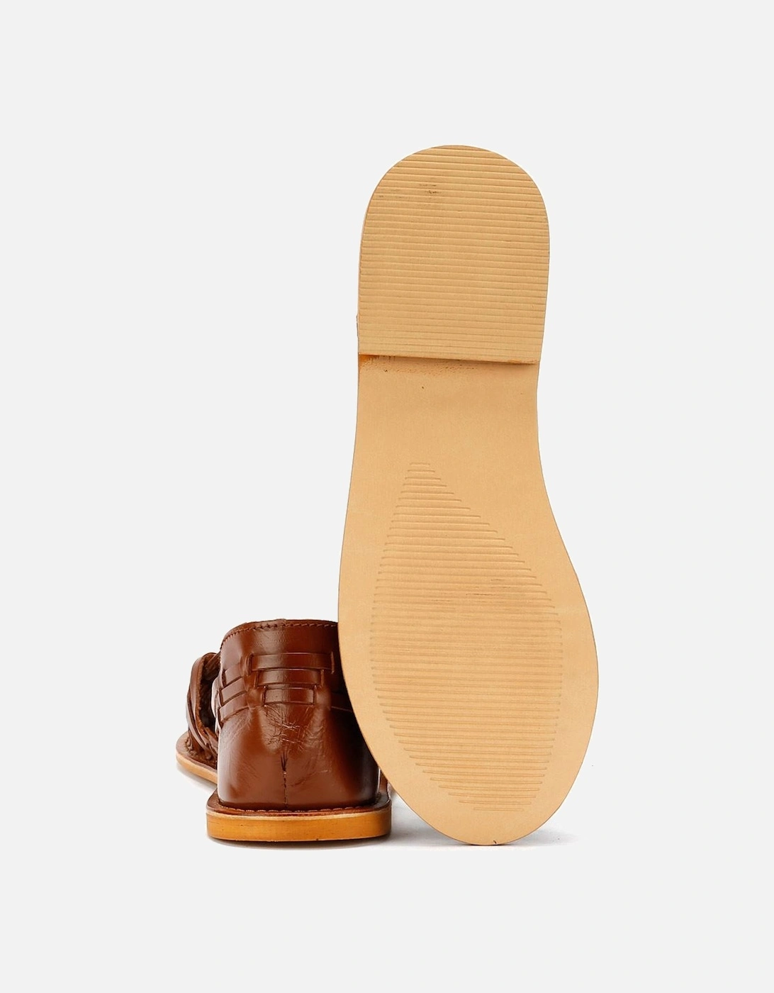 Tower London Hurache Leather Women's Tan Sandals
