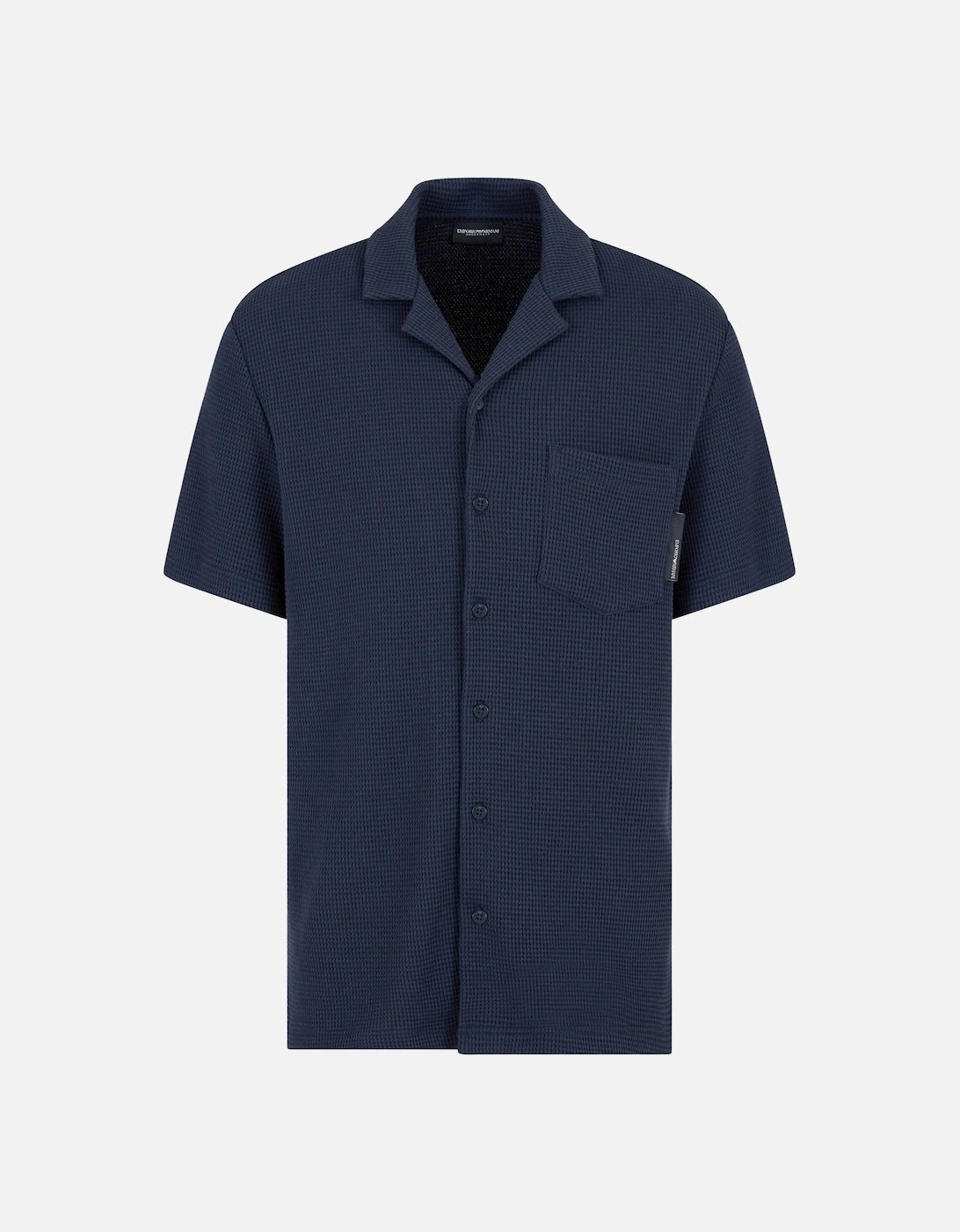 Waffle Jersey Lounge Shirt Navy Blue, 4 of 3