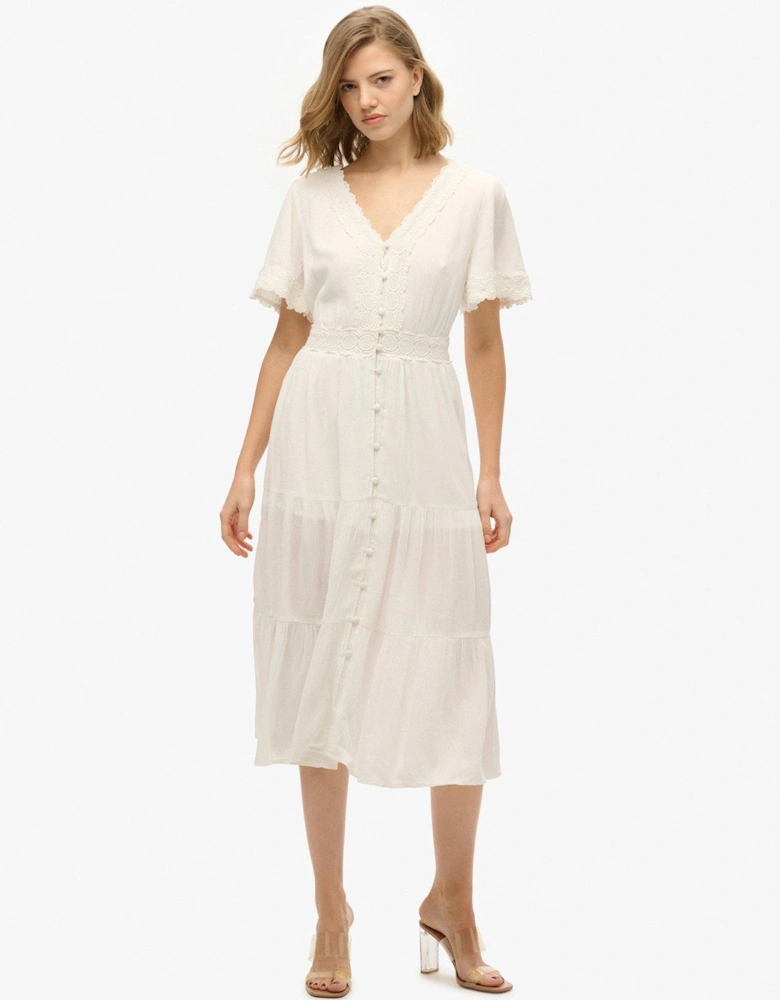 Ibiza Short Sleeve Midi Tea Dress
