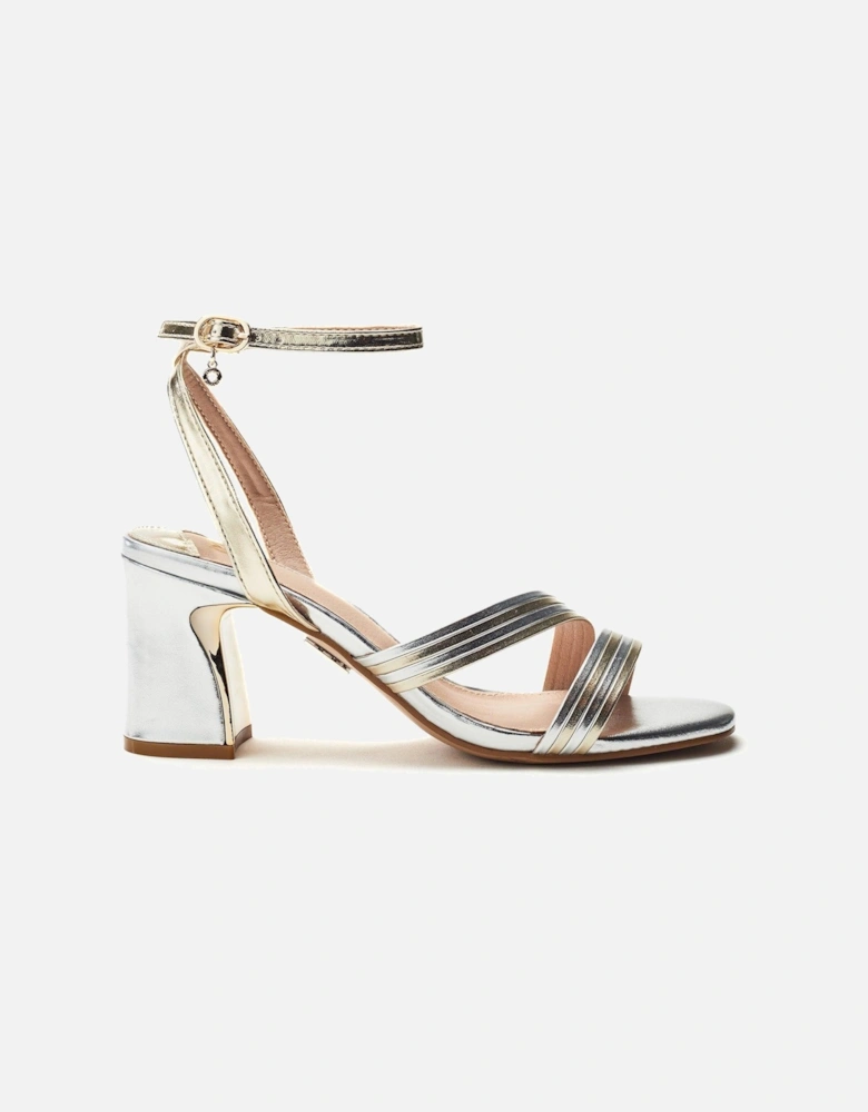 Raela Block Heel Sandals - Gold