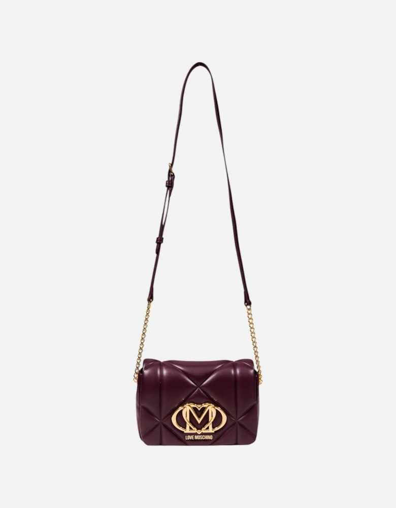 Magnet Fastening Bag with Inside Pockets Women - Bordeaux