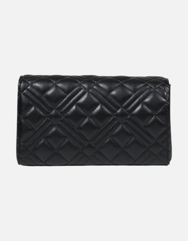 Clip Fastening Shoulder Bag Women - Black