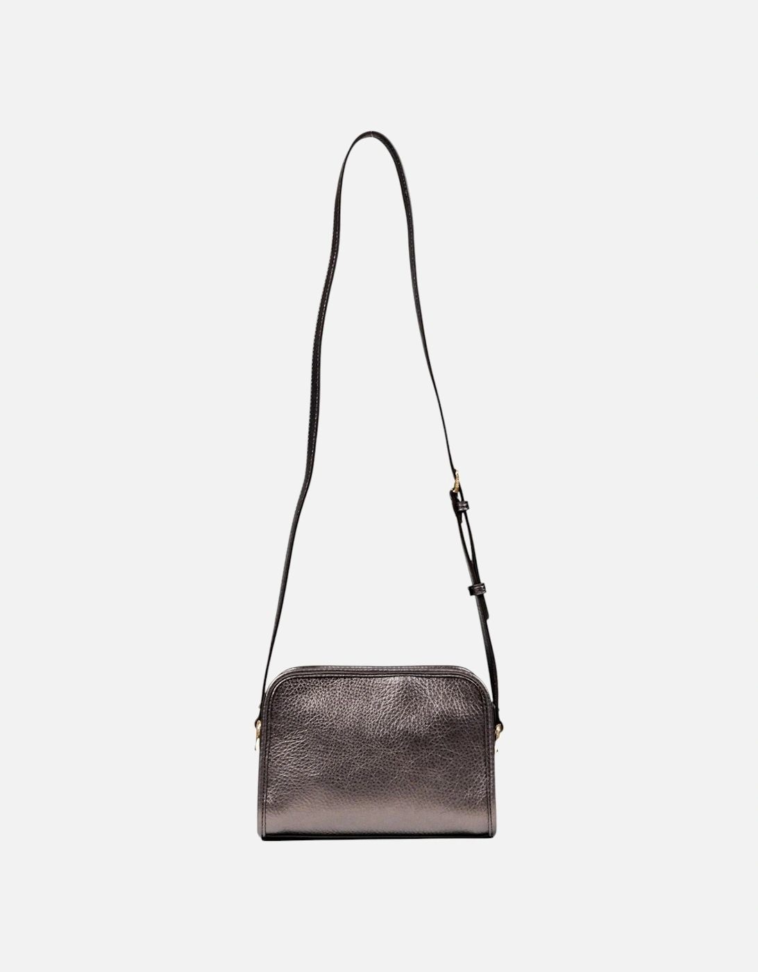 Zip Fastening Polyurethane Bag with Inside Pockets Women - Brown