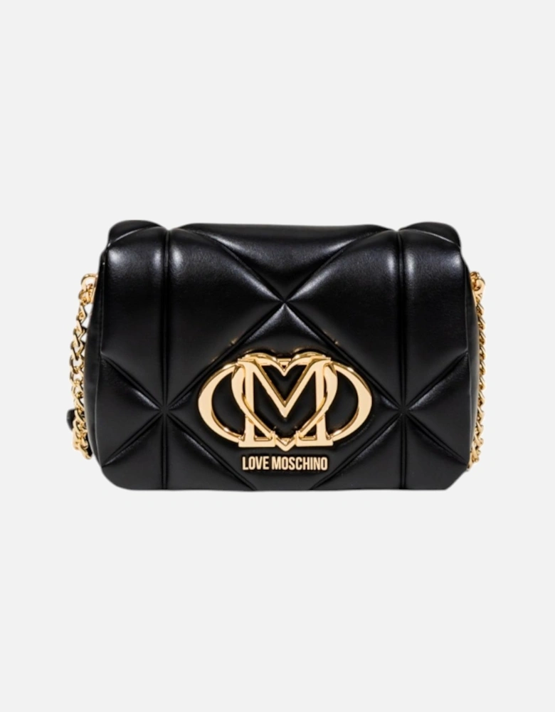 Magnet Fastening Bag with Inside Pockets Women - Black