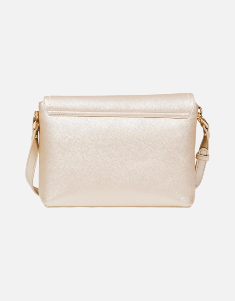 Faux Leather Bag with Magnet Fastening Women - Gold