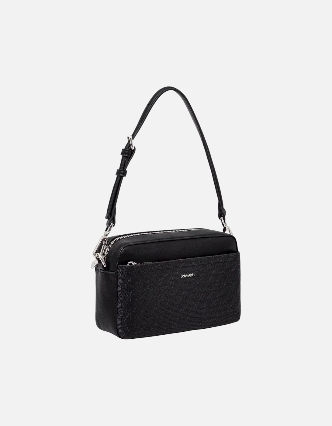 Zip Fastening Polyurethane Bag Women - Black