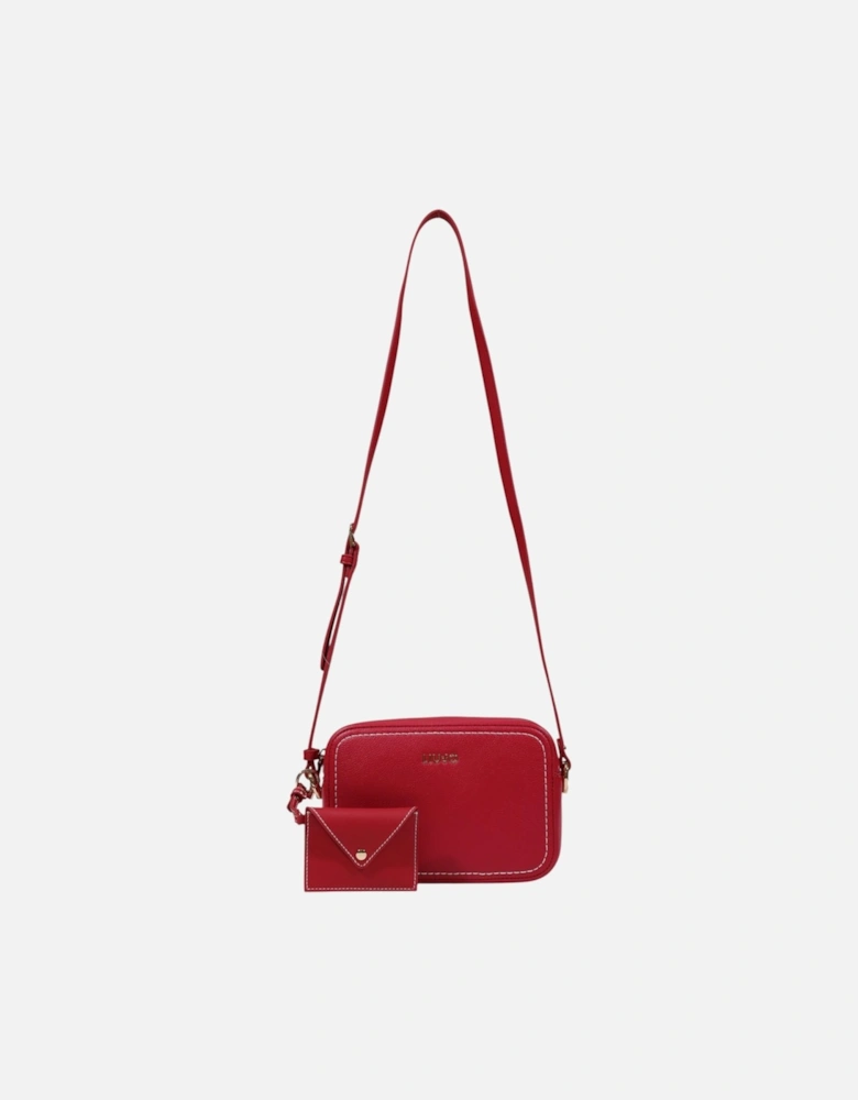 Shoulder Bag with Zip Fastening Women - Red