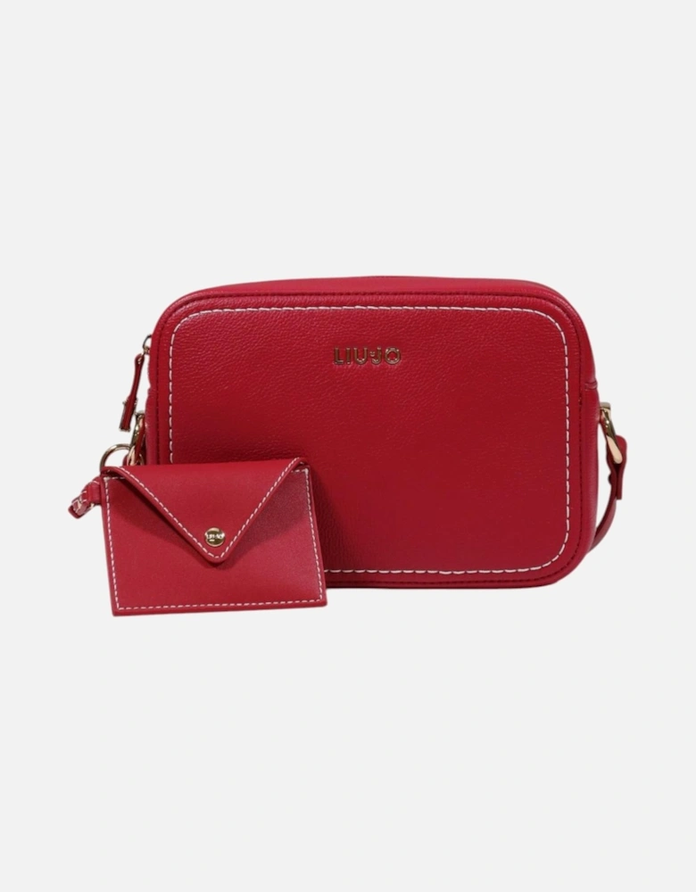 Shoulder Bag with Zip Fastening Women - Red