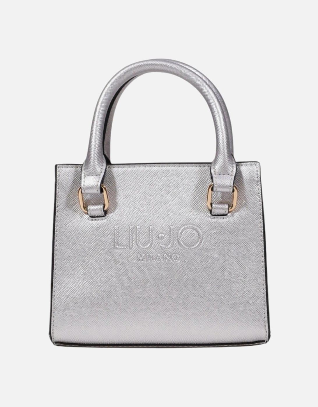 Zip Fastening Polyurethane Bag Women - Silver