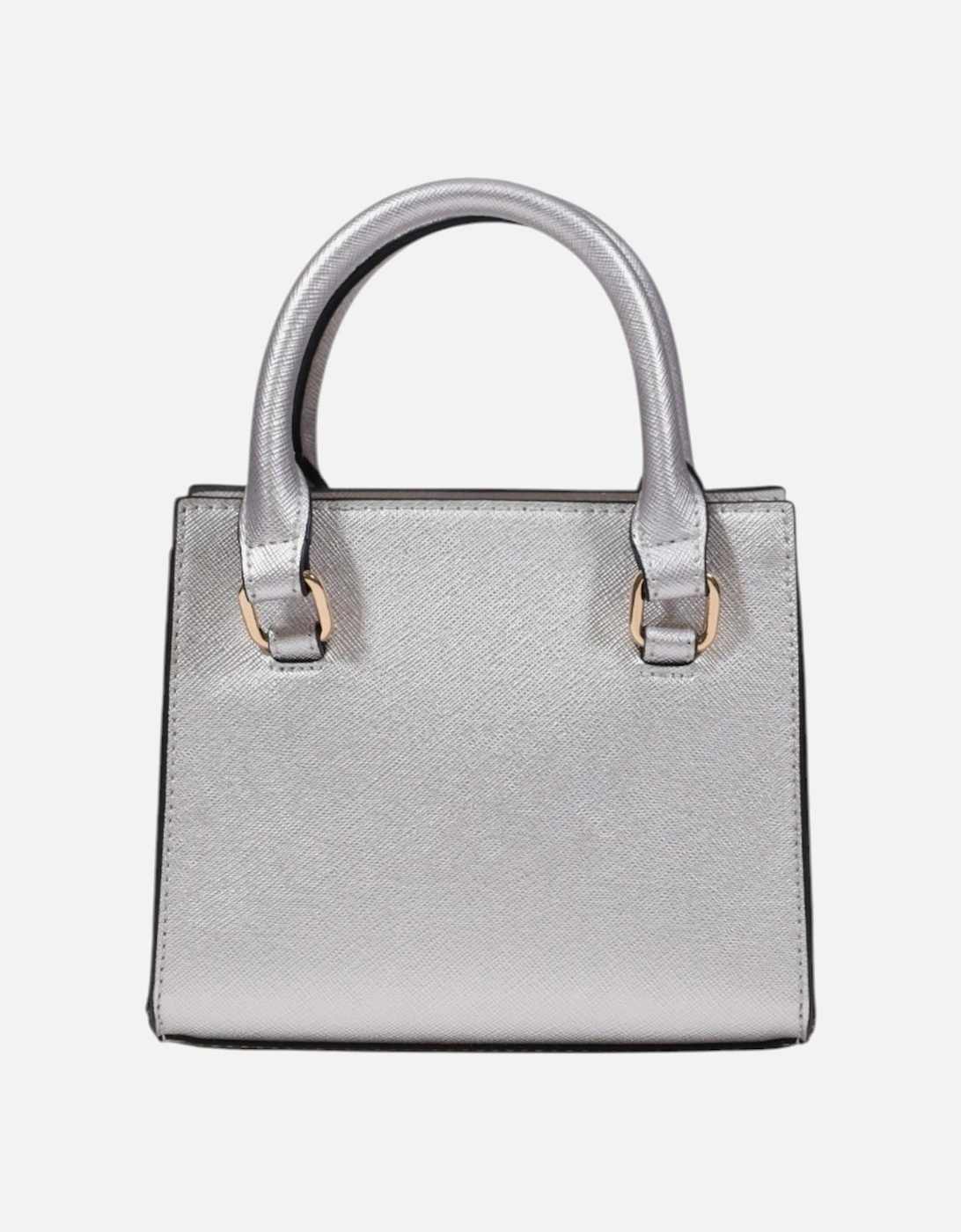 Zip Fastening Polyurethane Bag Women - Silver
