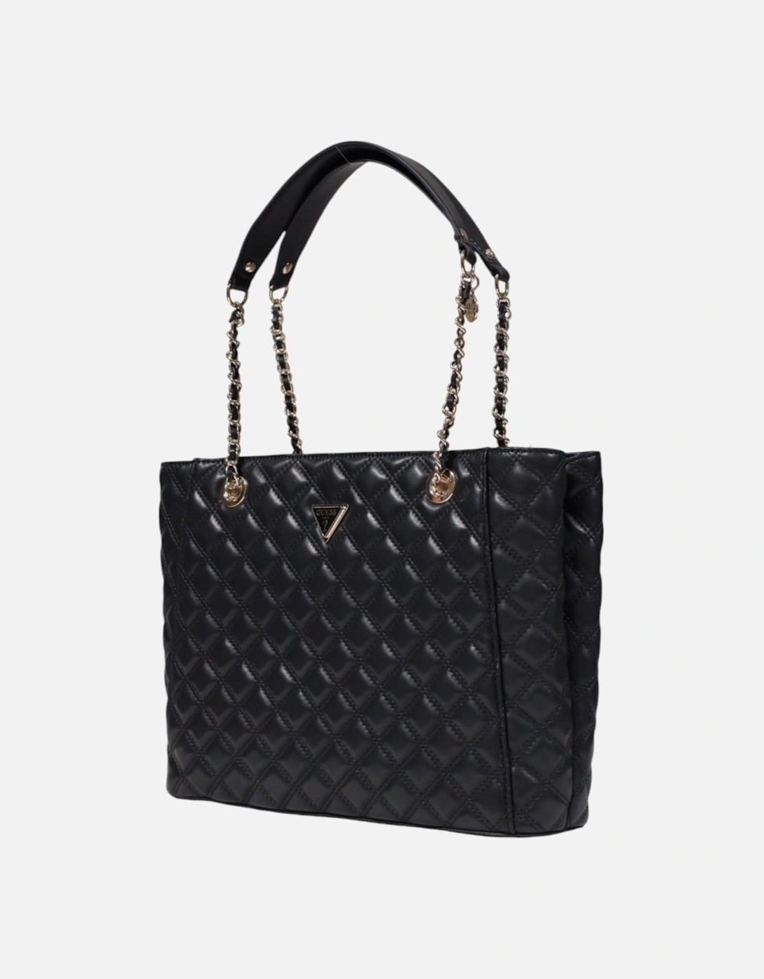 Stylish Zip-Closure Polyurethane Bag with Inside Pockets Women - Black