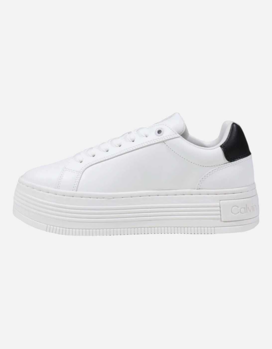 Leather Lace-Up Sneakers Women - White