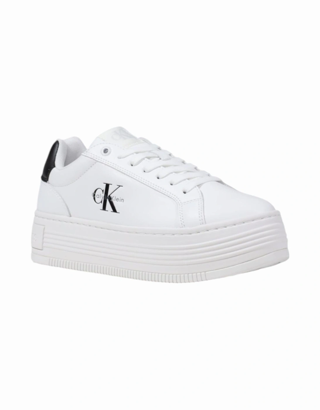 Leather Lace-Up Sneakers Women - White