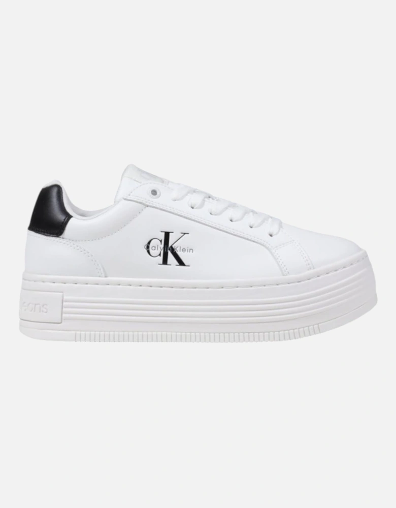 Leather Lace-Up Sneakers Women - White