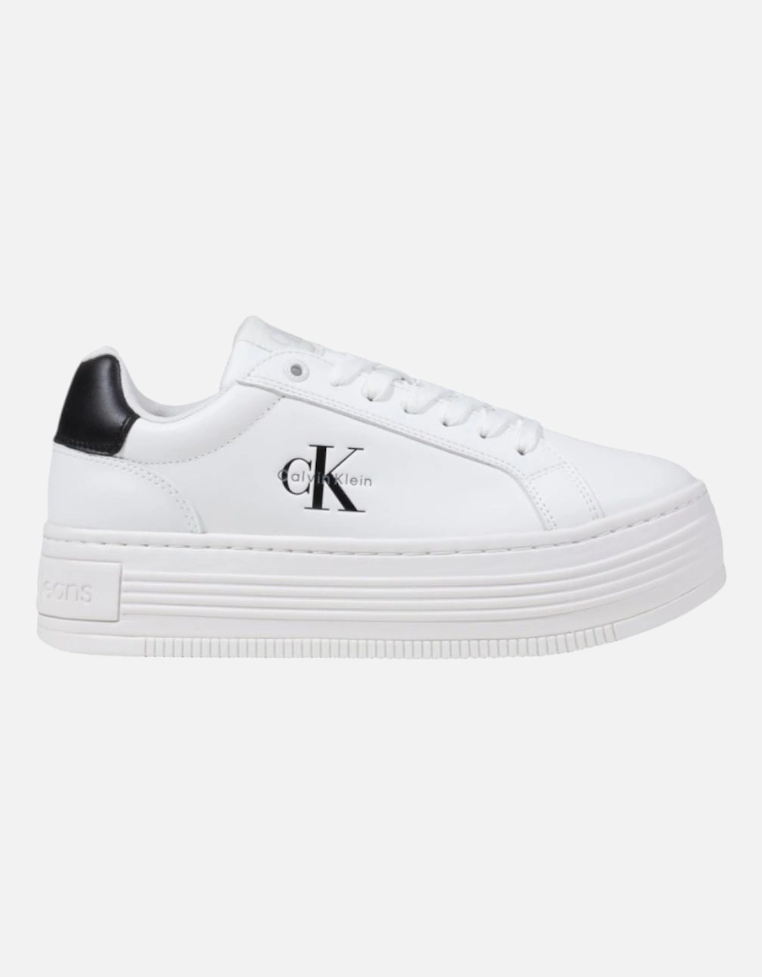 Leather Lace-Up Sneakers Women - White, 4 of 3