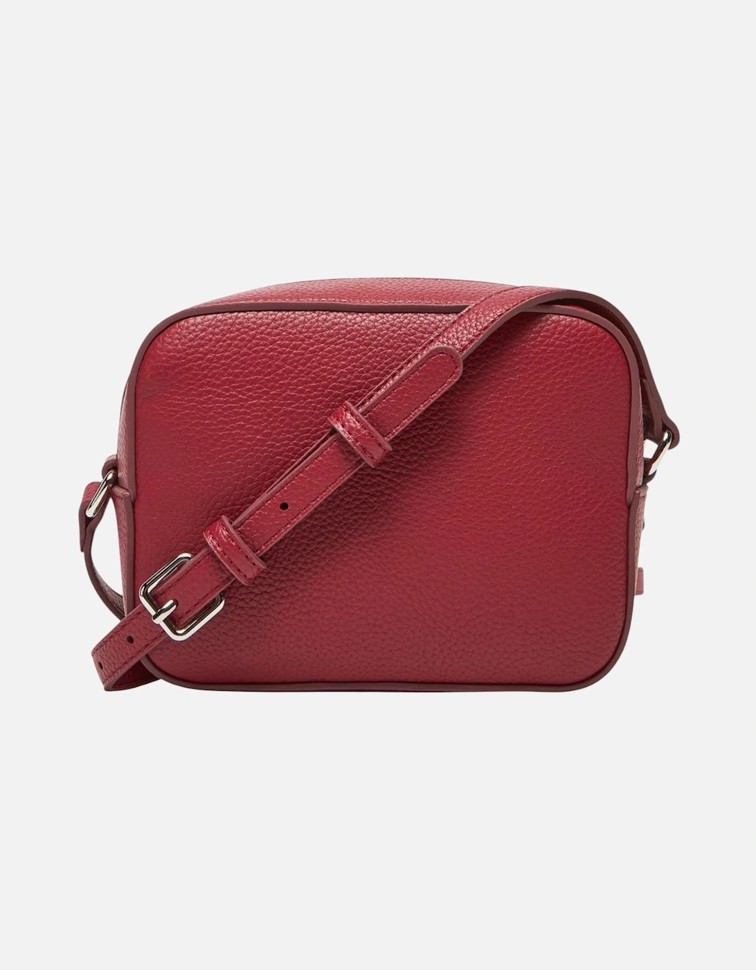 Designer Zip Closure Bag with Inside Pockets Women - Red