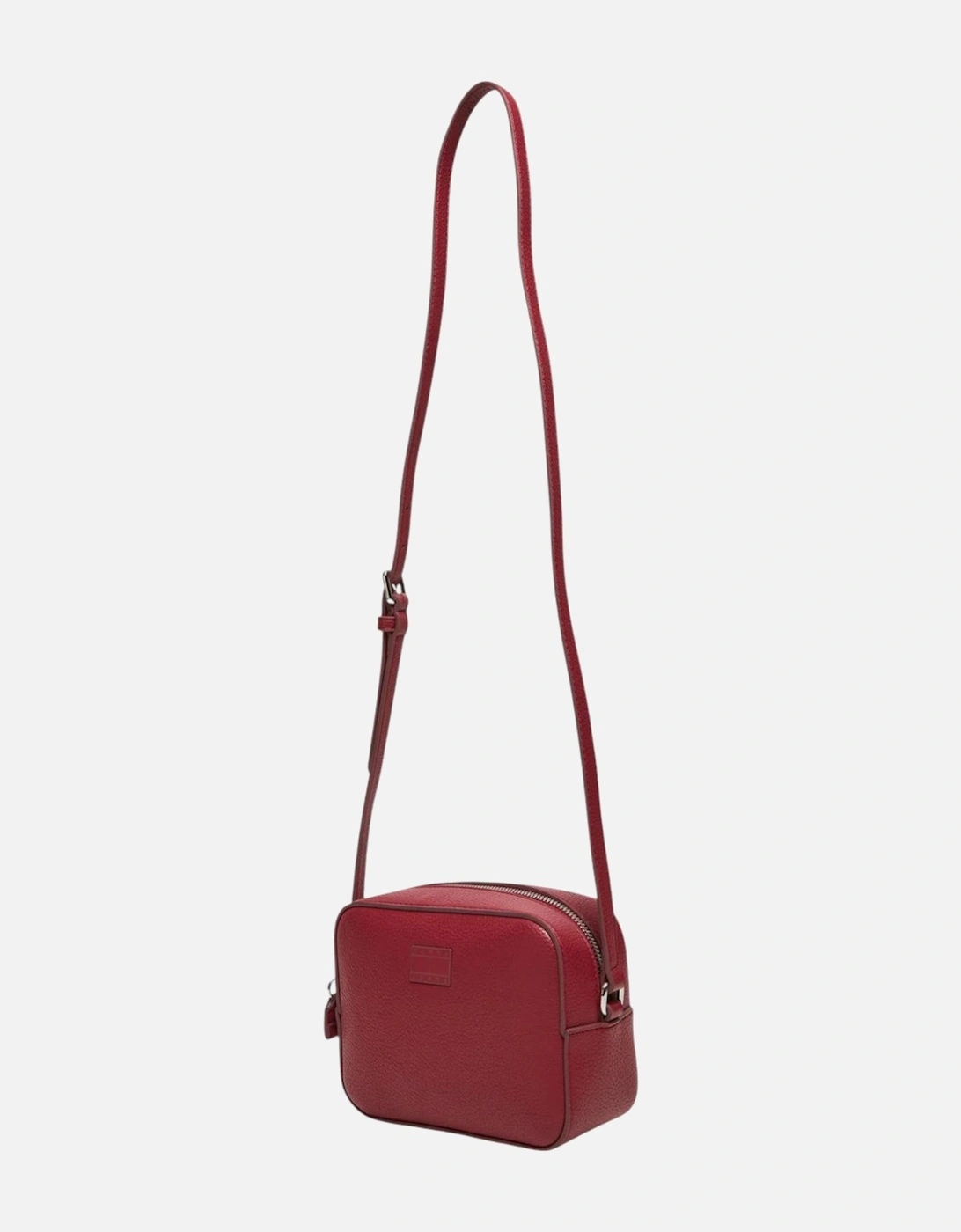 Designer Zip Closure Bag with Inside Pockets Women - Red
