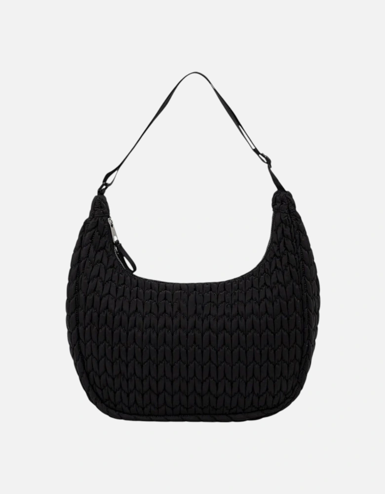 Zip-Fastened Polyester Tote Bag Women - Black