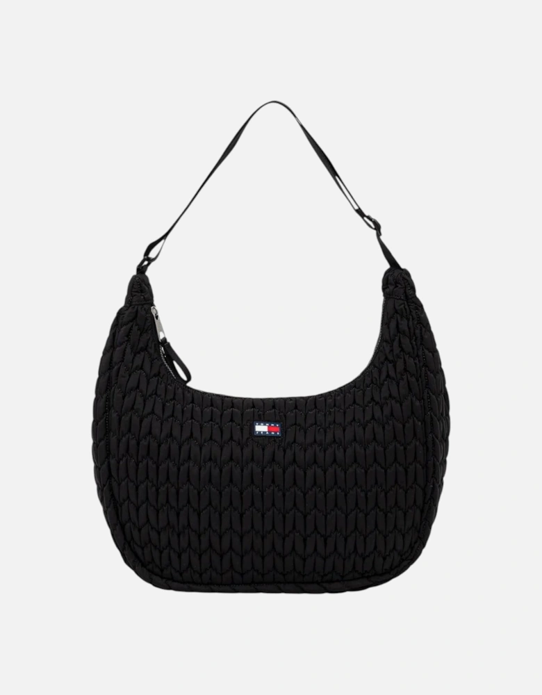 Zip-Fastened Polyester Tote Bag Women - Black