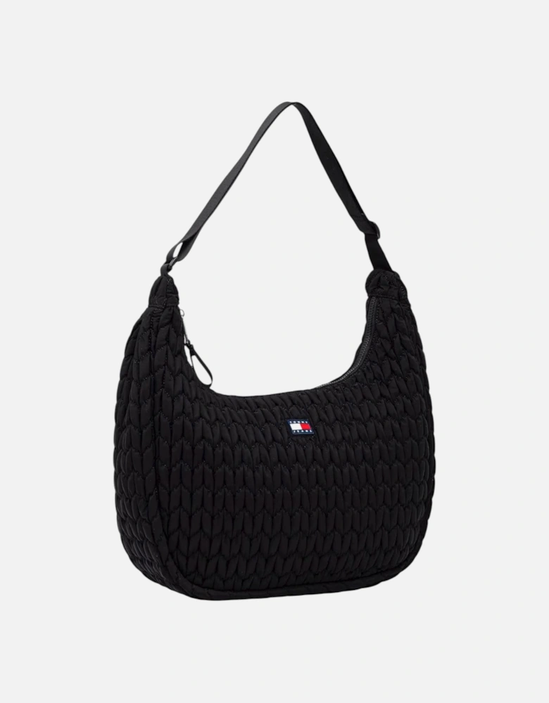 Zip-Fastened Polyester Tote Bag Women - Black
