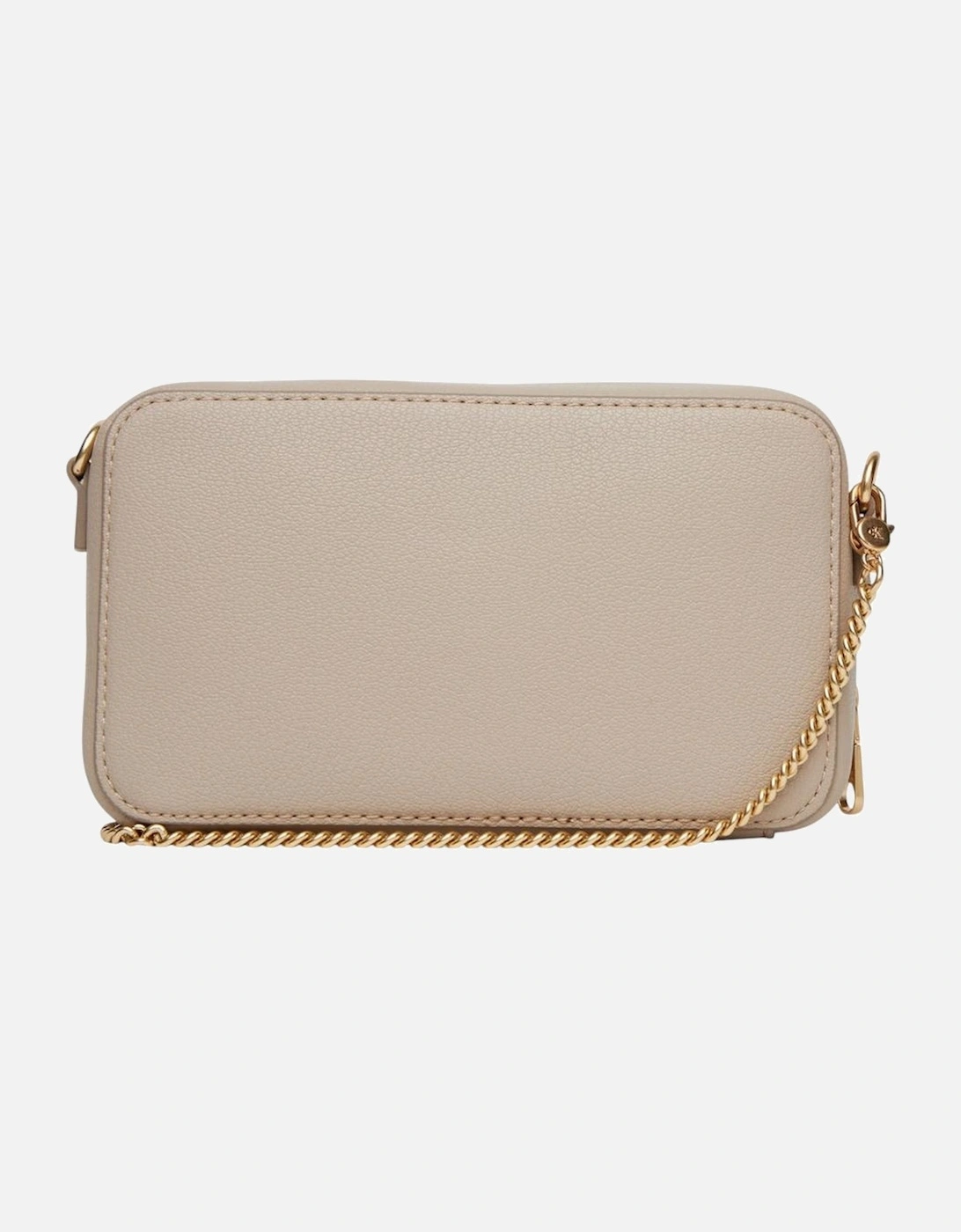 Zip Fastening Shoulder Bag with Inside Pockets Women - Beige