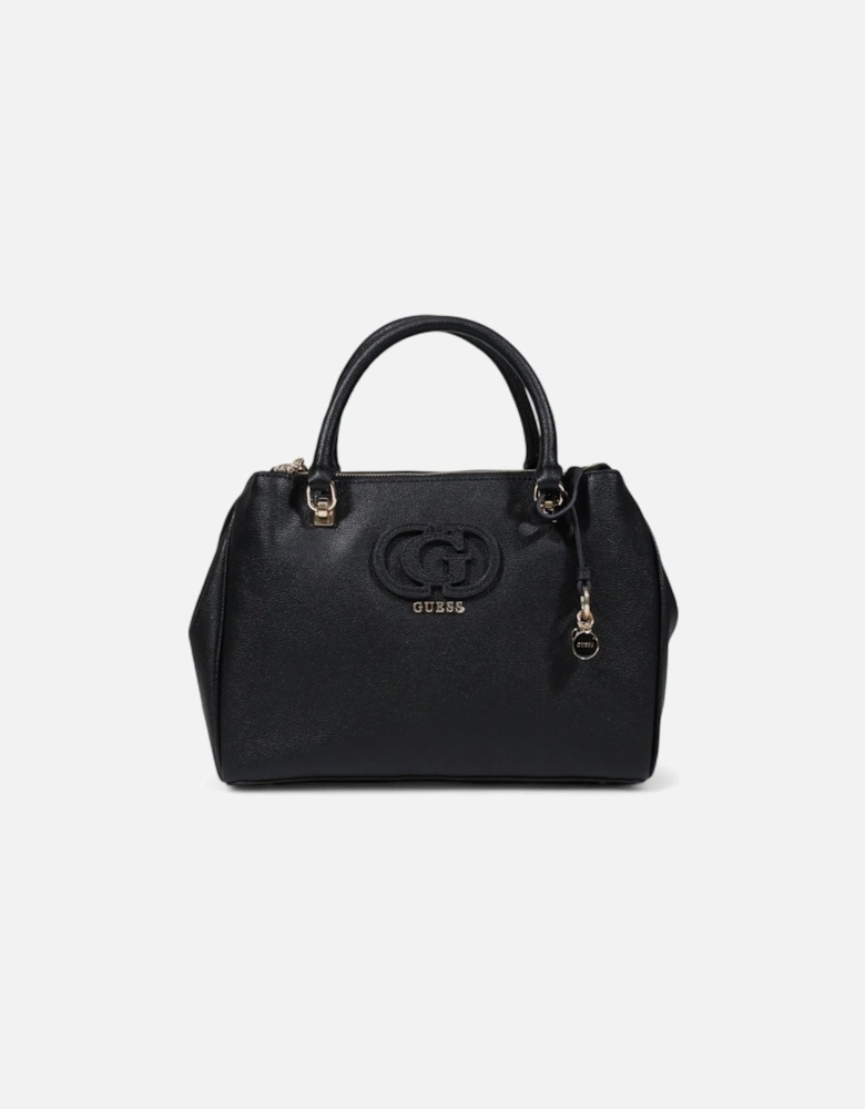 Zip Fastening Polyurethane Bag Women - Black