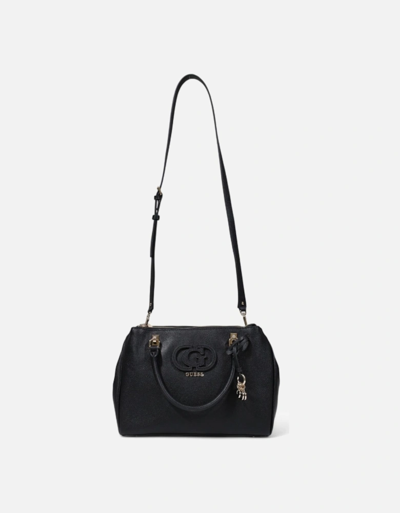 Zip Fastening Polyurethane Bag Women - Black