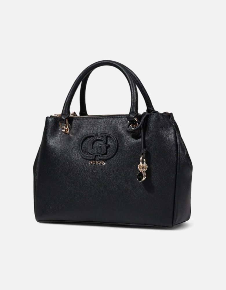 Zip Fastening Polyurethane Bag Women - Black