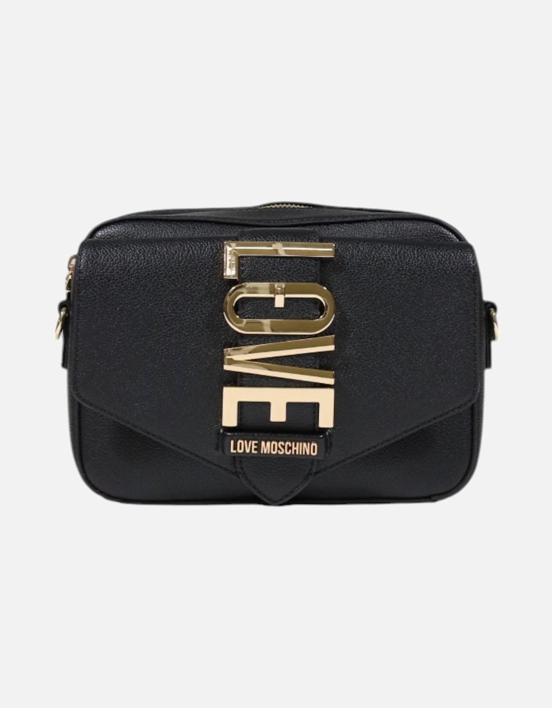Zip Fastening Shoulder Bag in Polyurethane Women - Black, 4 of 3