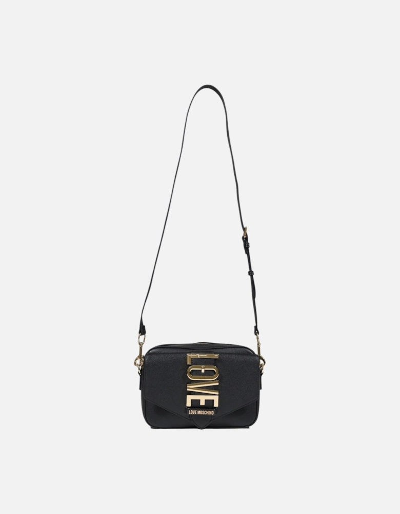 Zip Fastening Shoulder Bag in Polyurethane Women - Black