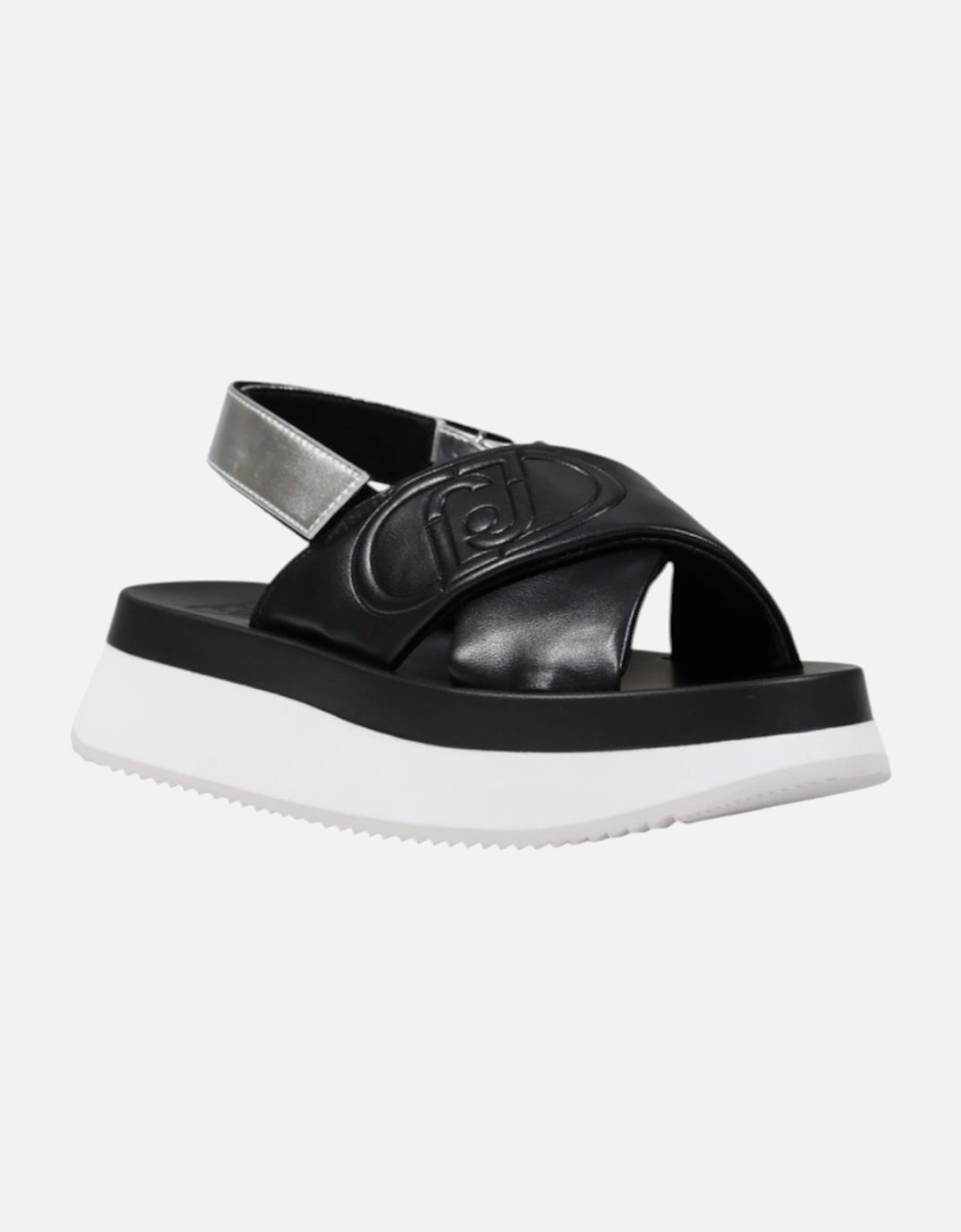Faux Leather Strappy Sandals Women - Black