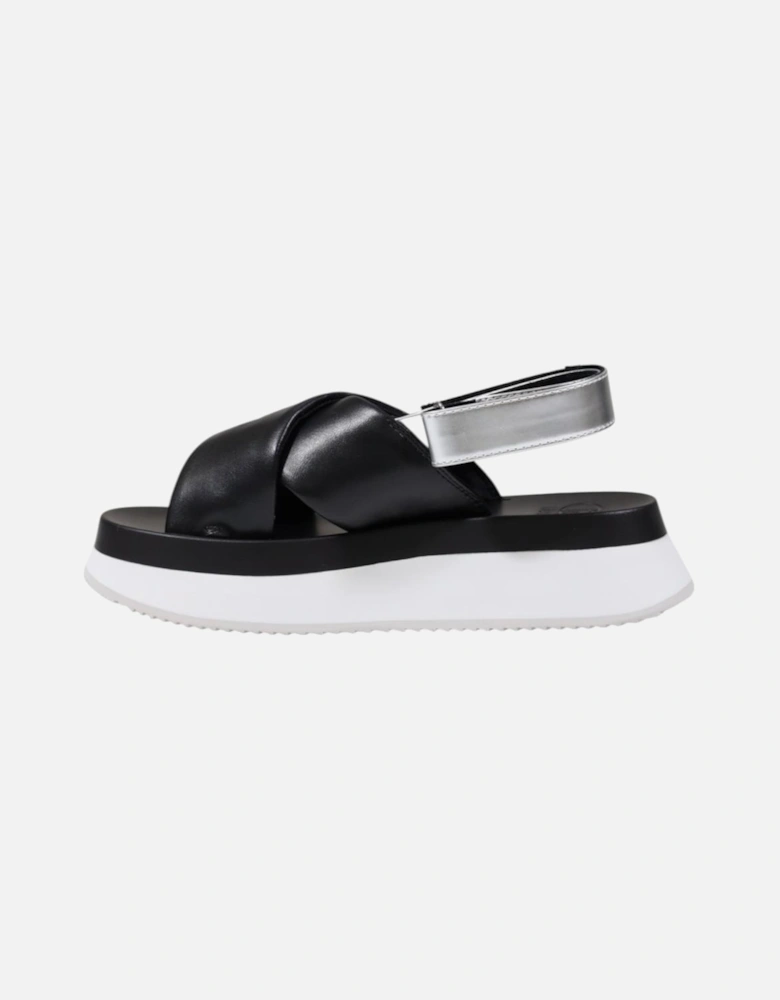 Faux Leather Strappy Sandals Women - Black